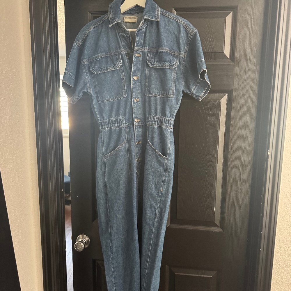 Free People denim jumpsuit